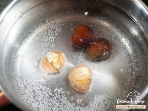 Olla con castañas