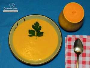 Crema de calabaza, zanahoria y queso